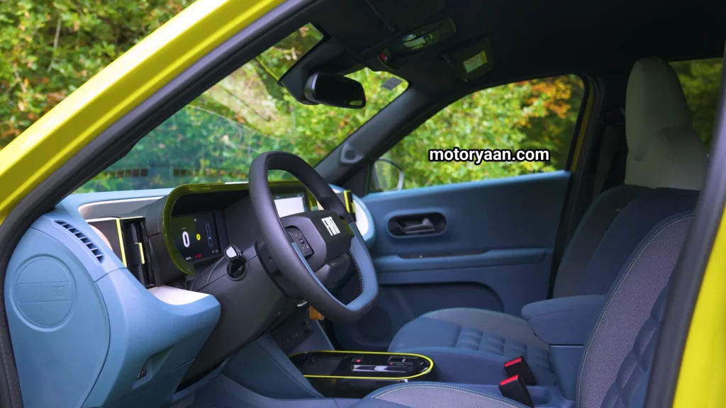 2025 Fiat Grande Panda front interior dashboard and front seats design