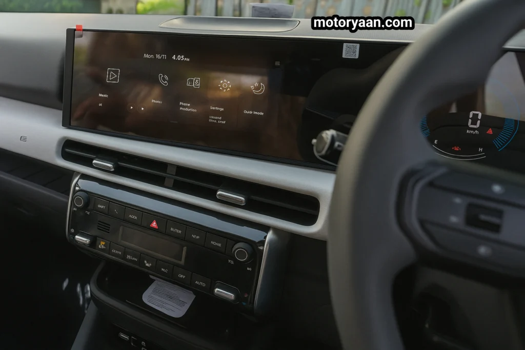 2025 Hyundai Venue HX6 infotainment system and AC control layout