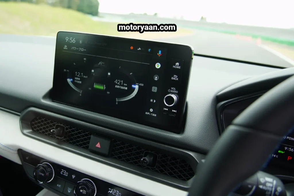 Honda Prelude Prototype infotainment system interior at Honda Tech Day Japan