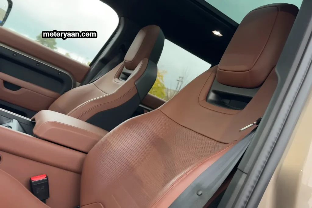 2026 Land Rover Defender Octa front row seats interior