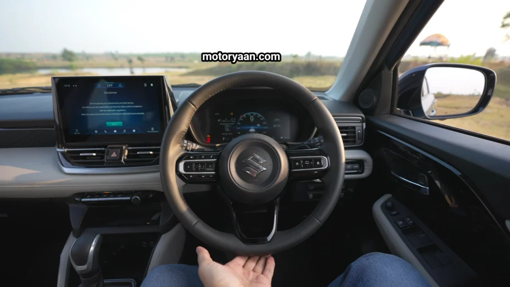 2025 Maruti Victoris ZXI Plus (O) interior dashboard with steering wheel, digital cluster and infotainment system