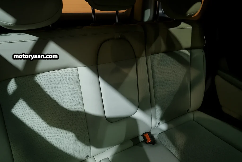 Tata Sierra Design Showcase second row seats with adjustable headrests and roomy leg space