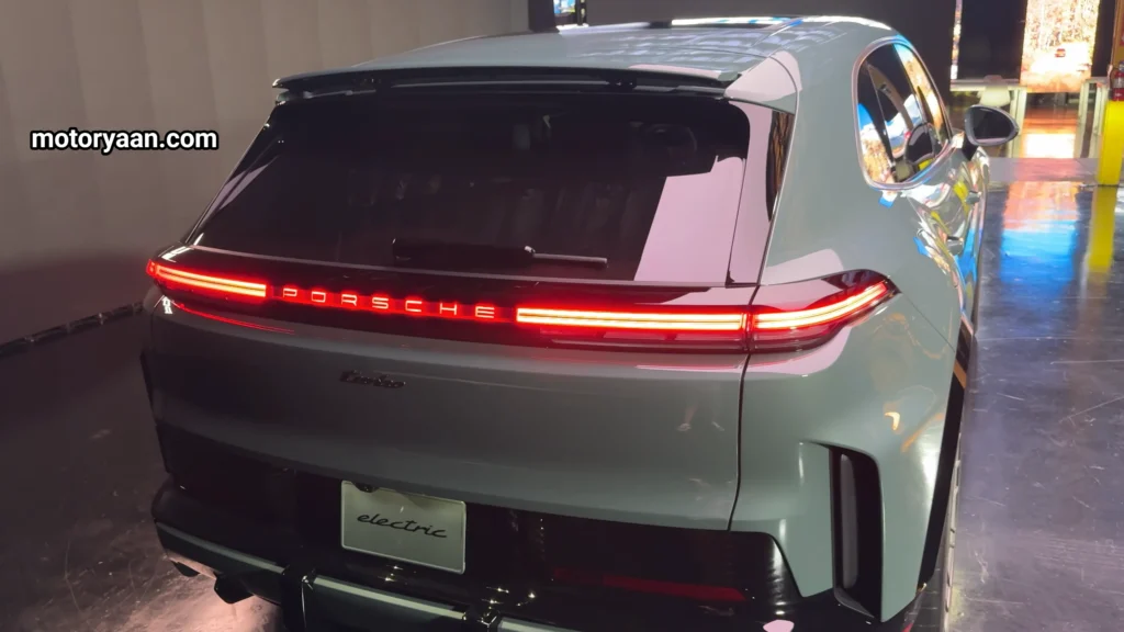 2027 Porsche Cayenne Electric Detailed First Look rear profile with wireless charging pads