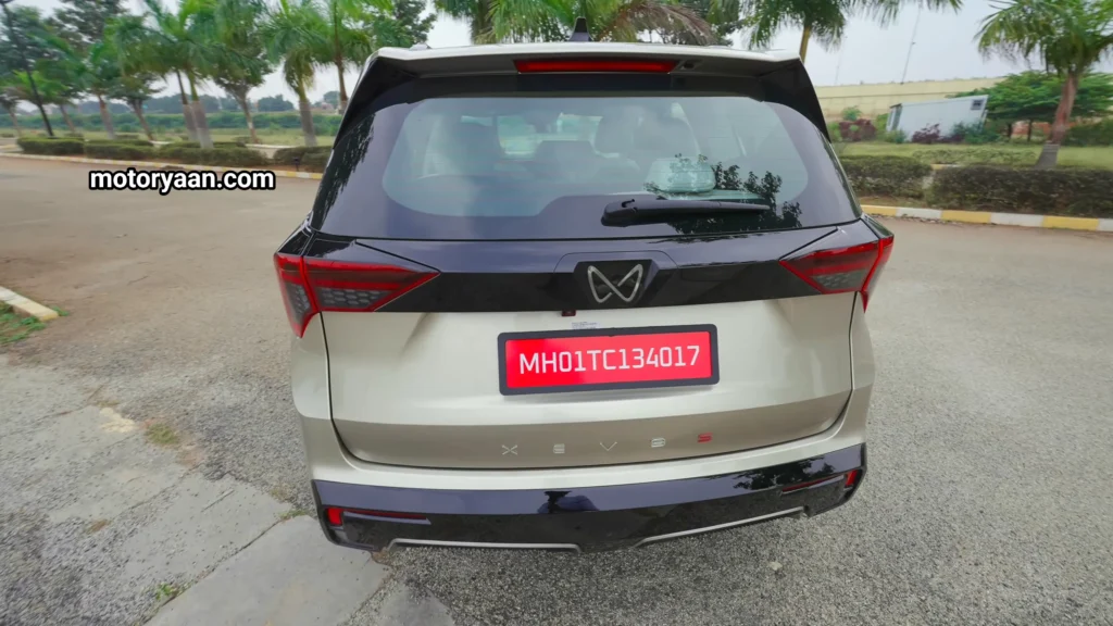 Mahindra XUV 9S Review rear profile view