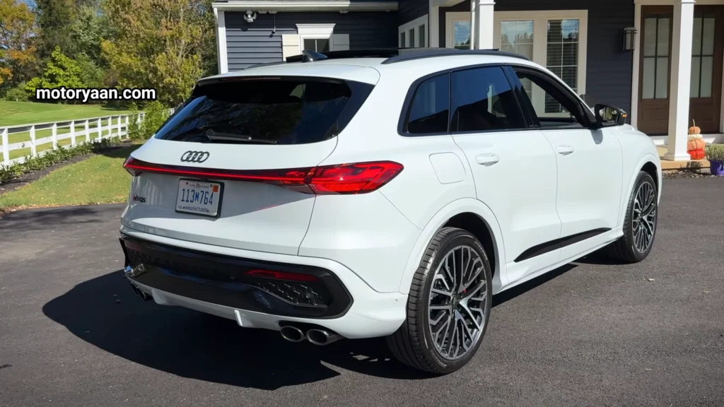 2025 Audi SQ5 Prestige Review rear and side angle view
