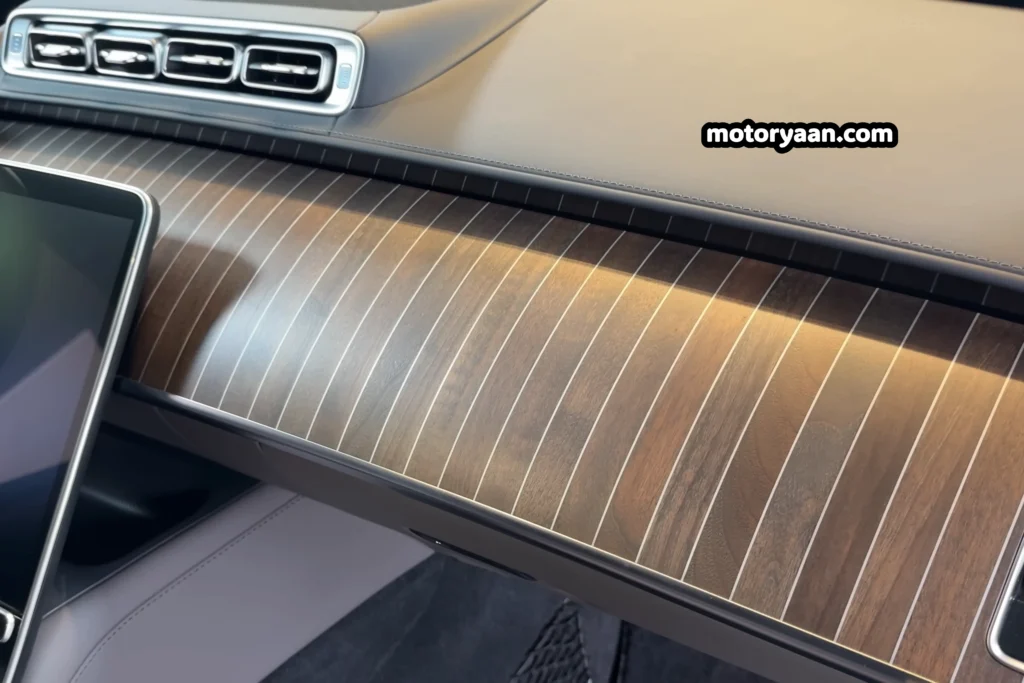 2025 Mercedes Maybach S680 Manufaktur dashboard hood with silver trim