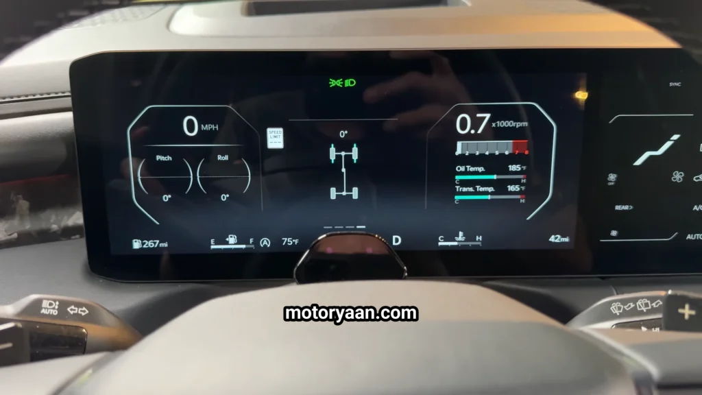 2027 Kia Telluride First Look digital instrument cluster display.