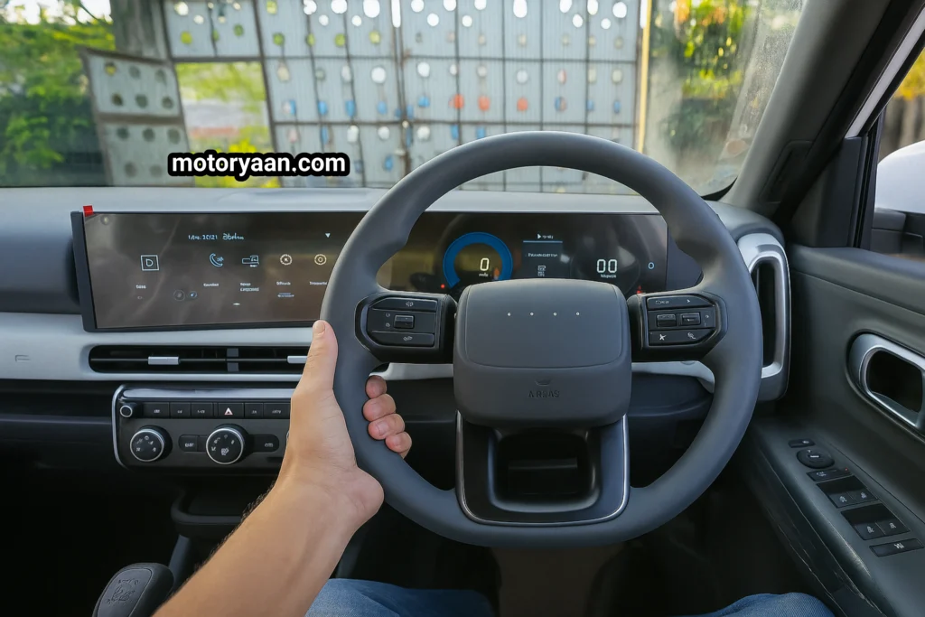 2025 Hyundai Venue HX5 interior dashboard with steering and infotainment system