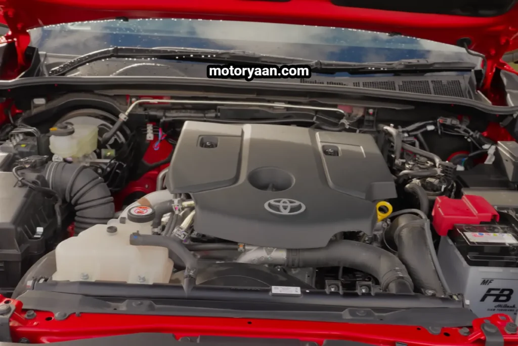New Toyota HiLux engine bay featuring V-Active mild-hybrid diesel engine.