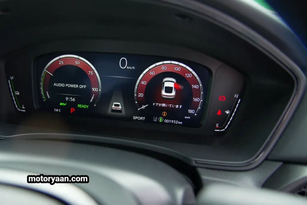 Honda Prelude Prototype instrument cluster showcased at Honda Tech Day Japan