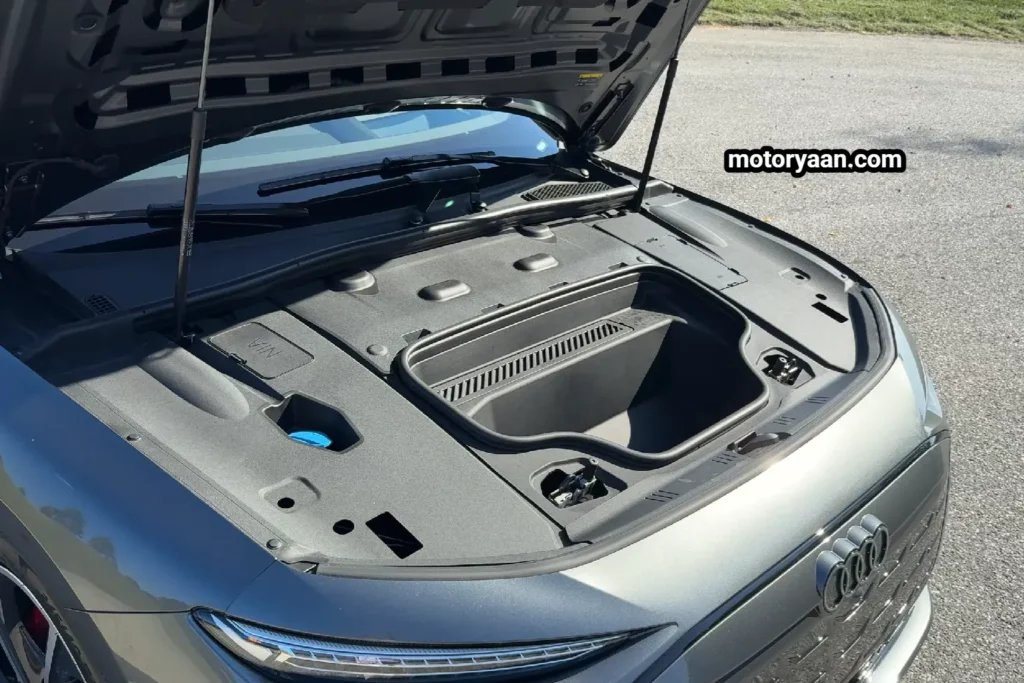 2025 Audi S6 e-tron front frunk storage space