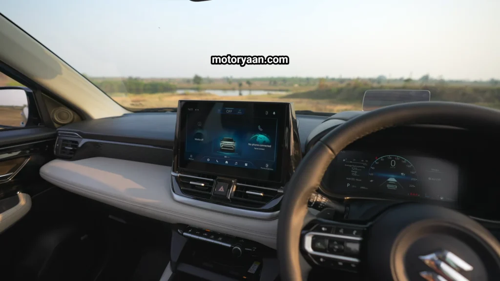 2025 Maruti Victoris ZXI Plus (O) infotainment system with 10-inch touchscreen