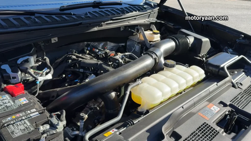 Engine bay of the SUV shown in the 2025 Ford Expedition Max Review