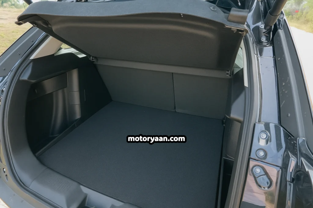 2025 Maruti Victoris ZXI boot space with rear seats folded