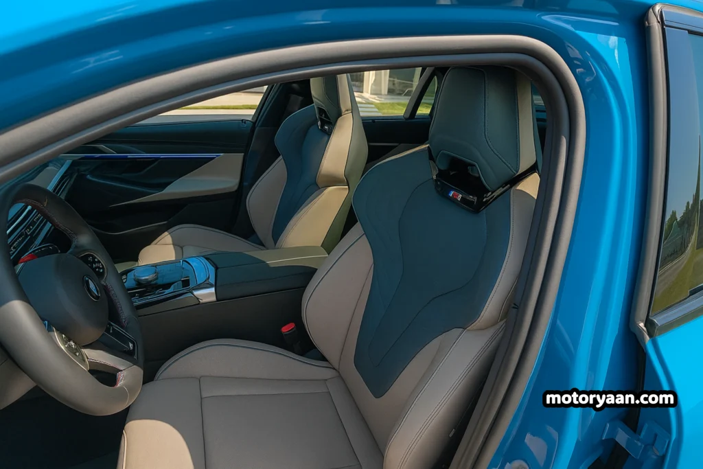 BMW M5 Touring interior front seats dashboard center console