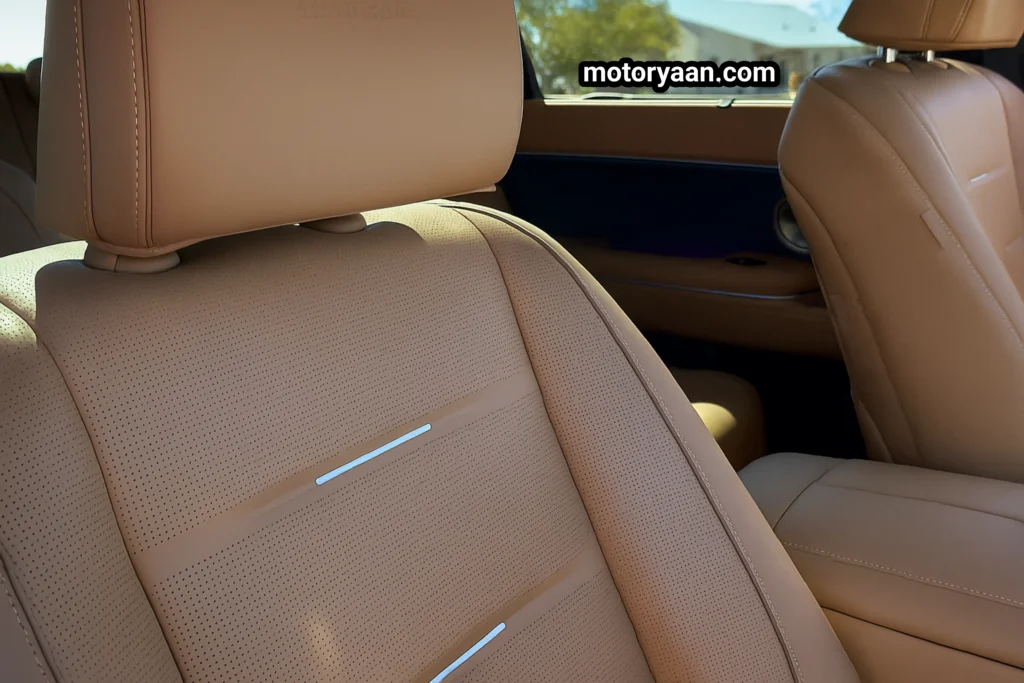 2026 Hyundai Palisade Hybrid front row seats with Nappa leather and comfort features