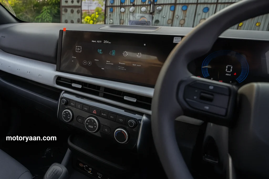 2025 Hyundai Venue HX5 infotainment system and AC control panel