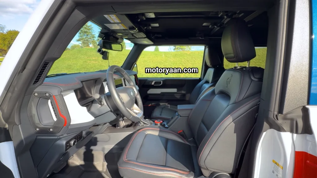 2025 Ford Bronco Strop Edition front interior dashboard and seats