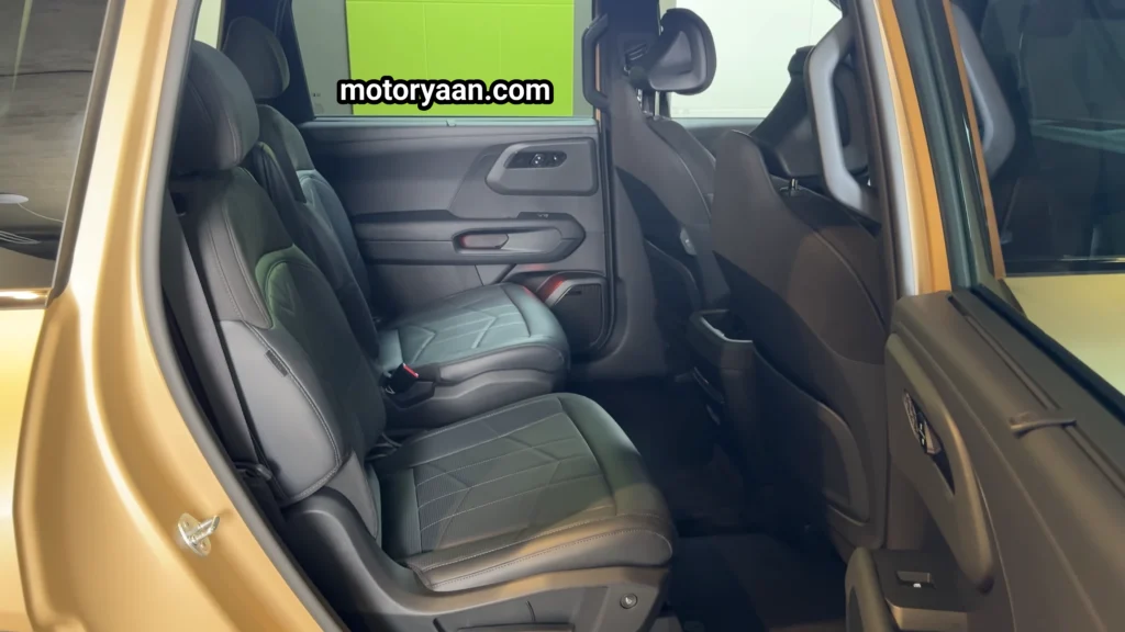 2027 Kia Telluride First Look second row captain seats with AC vents and armrest.