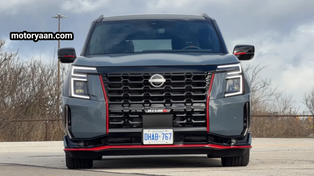 2026 Nissan Armada Nismo Review front profile showcasing aggressive Nismo styling