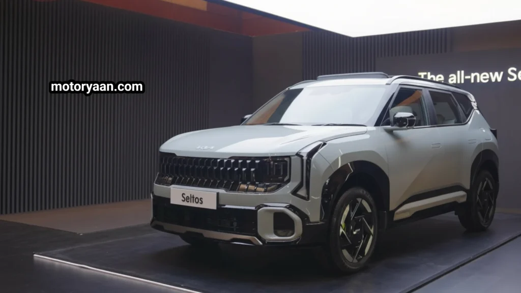 New Gen Kia Seltos 2026 front and side profile showing bold SUV stance