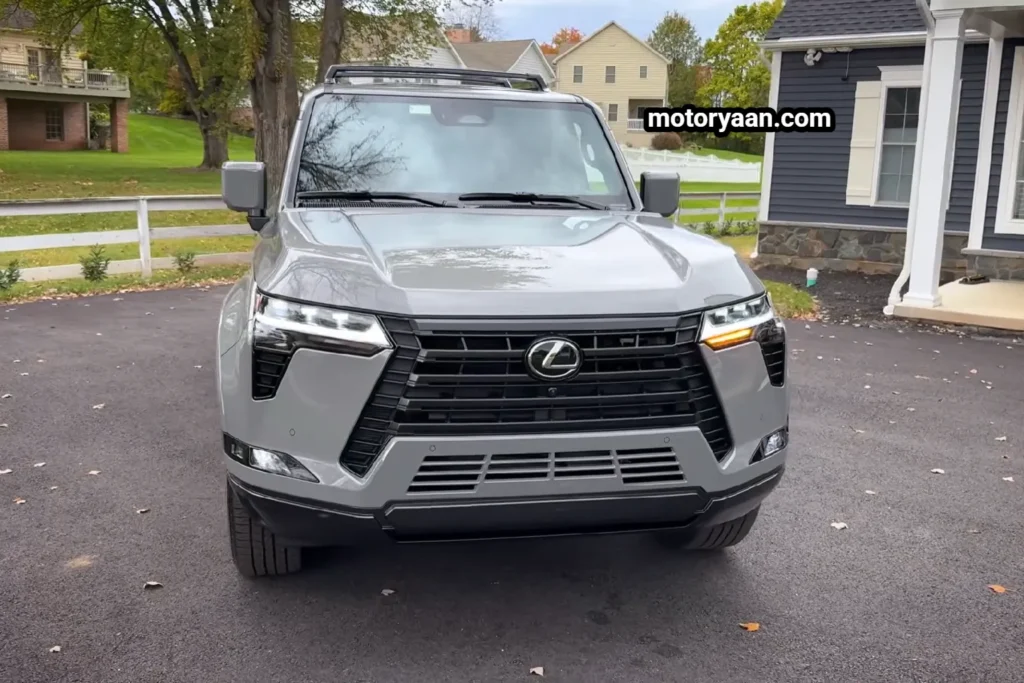 2026 Lexus GX 550 Luxury Plus Review front profile with bold grille and LED headlights