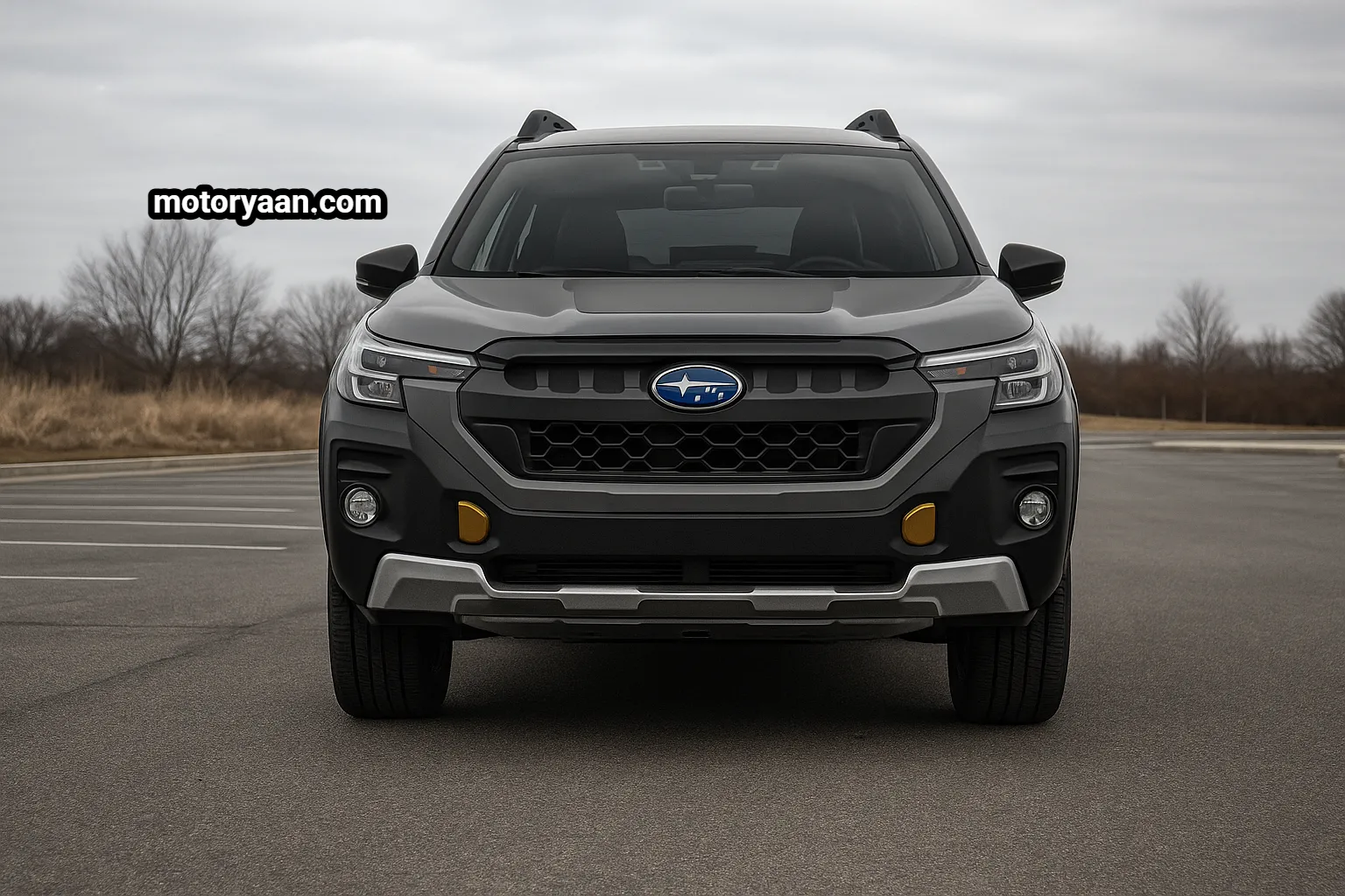 2025 Subaru Forester Wilderness Review front profile showing rugged grille, LED headlights, and off-road stance