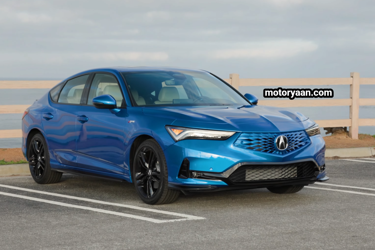 2026 Acura Integra A-Spec Tech front and side profile showcasing sporty liftback design