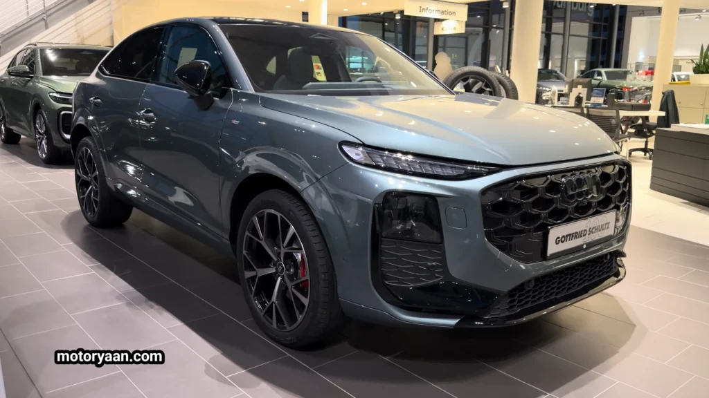 2026 Audi Q3 Sportback front and side profile showcasing sporty SUV stance