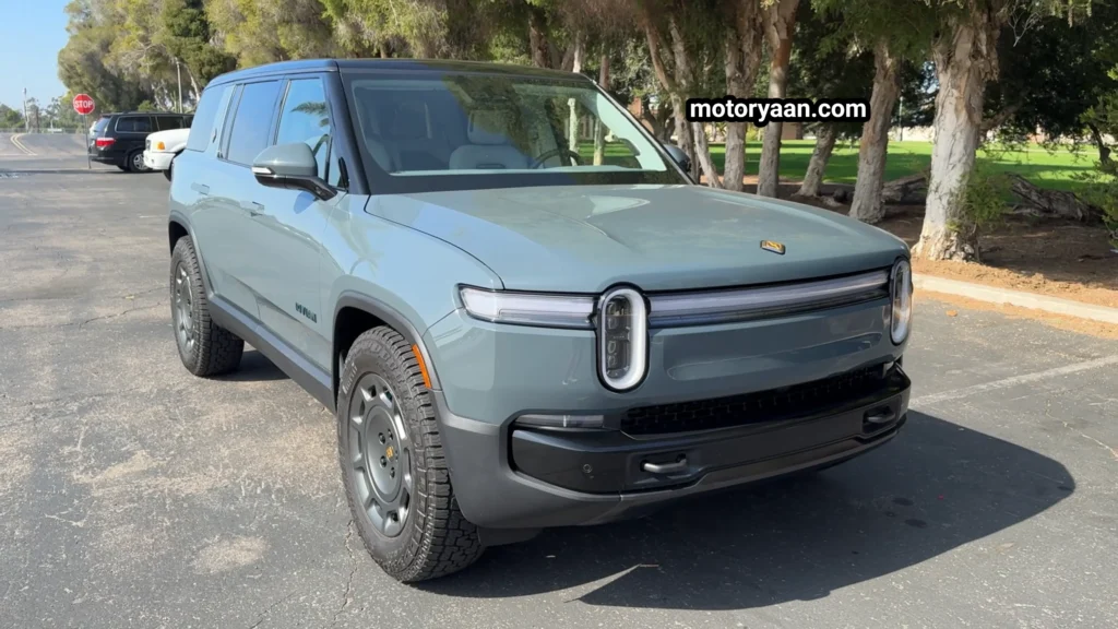 2026 Rivian R1S Quad Motor Review front and side profile exterior view
