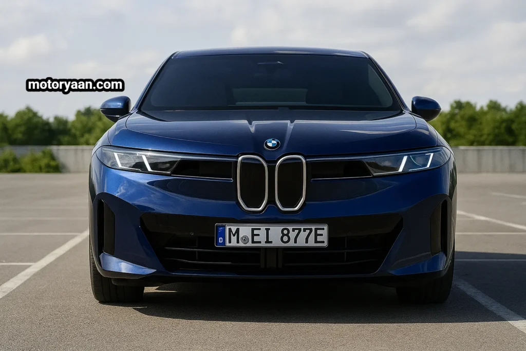 BMW iX3 Neue Klasse First Drive front profile view with updated grille and LED headlights