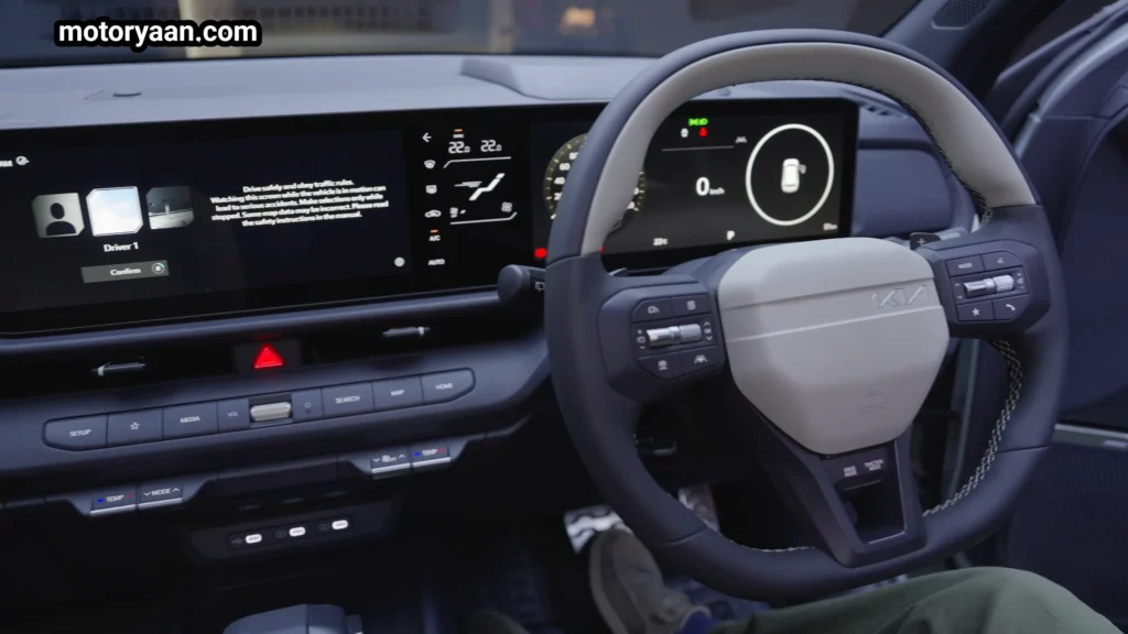 New Gen Kia Seltos 2026 steering wheel and digital instrument cluster