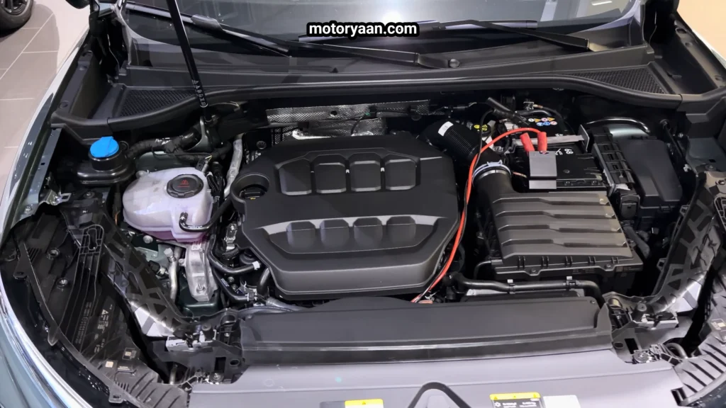 2026 Audi Q3 Sportback engine bay with 2.0 TFSI petrol engine