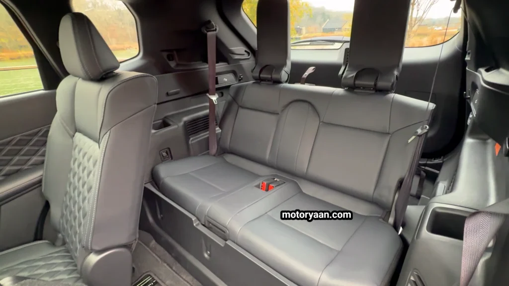 2026 Nissan Rogue Plug-in Hybrid First Drive third row seats with foldable headrests and compact legroom