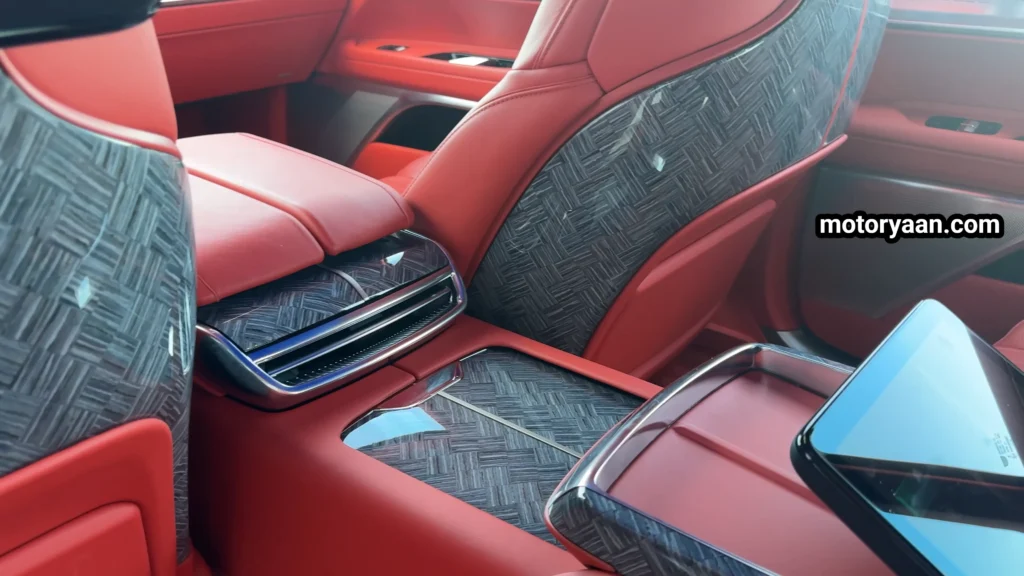 2025 Cadillac Celestiq Review rear center armrest and AC vents for second row