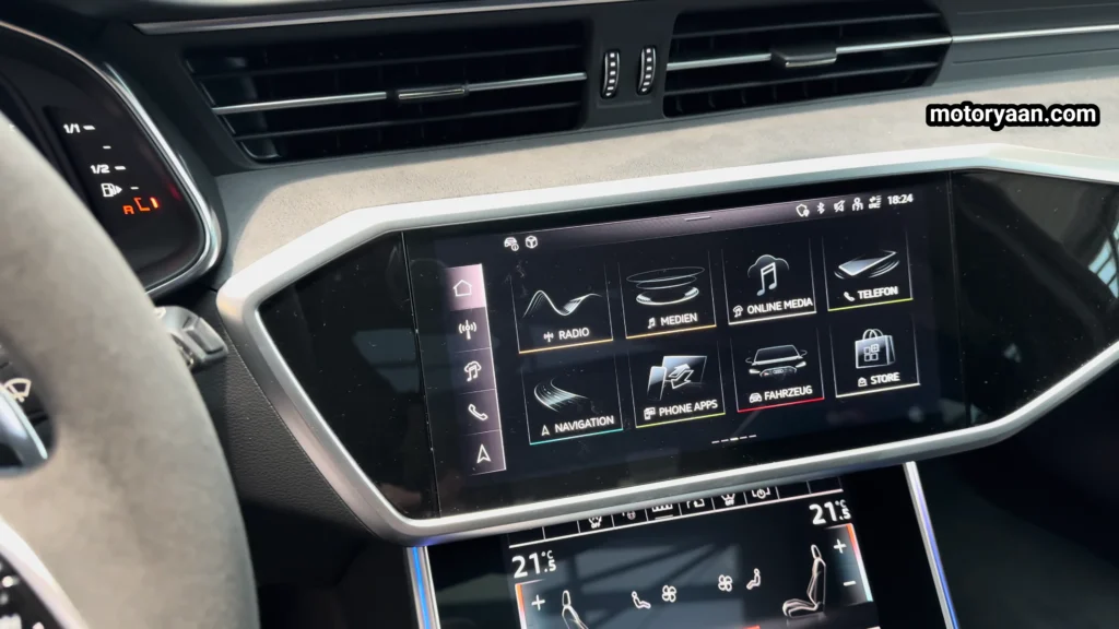 2026 Audi RS6 Avant Performance infotainment system display