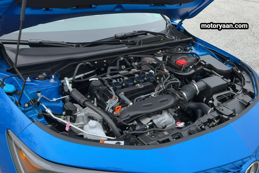 2026 Acura Integra A-Spec Tech engine bay with 1.5L turbo petrol engine