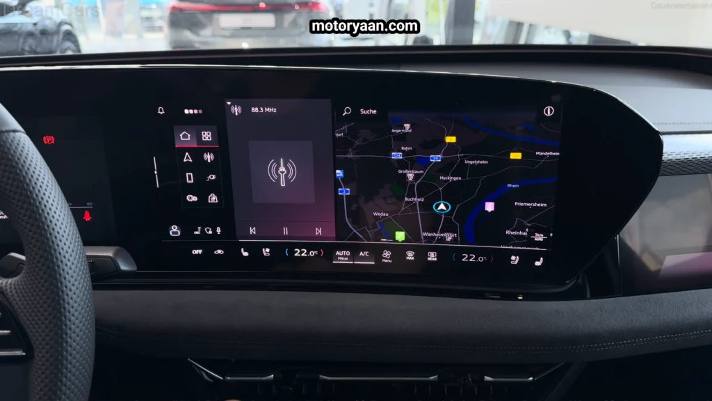 2025 Audi A6 e-tron central infotainment touchscreen