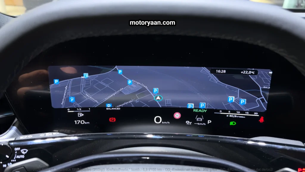 2026 Audi Q3 Sportback digital instrument cluster display