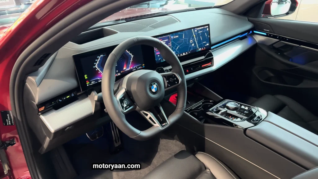 2026 BMW 5 Series 540d xDrive Touring steering infotainment dashboard