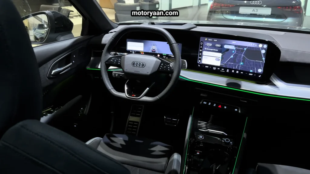 2026 Audi Q3 Sportback steering wheel and dashboard layout