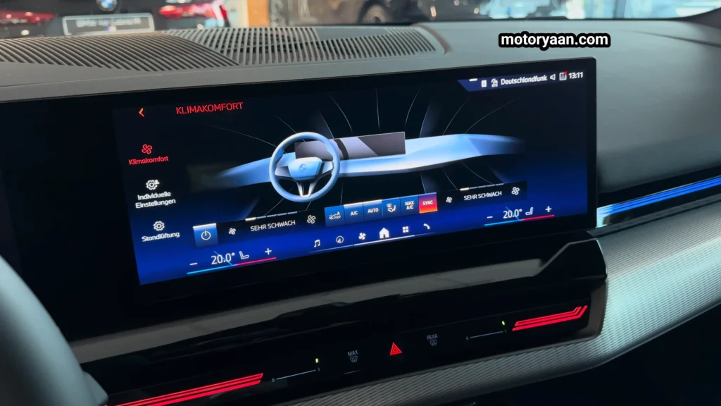 2026 BMW 5 Series 540d xDrive Touring infotainment system display