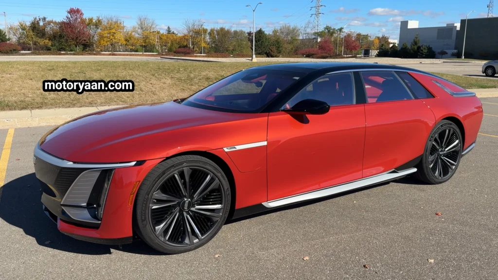 2025 Cadillac Celestiq Review side profile focus with front design elements visible