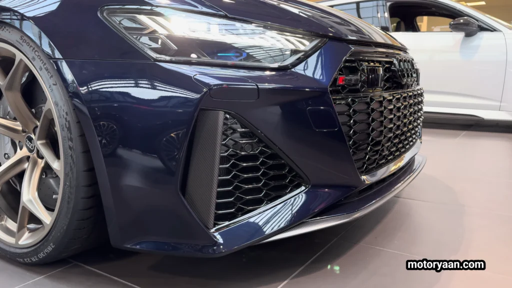 2026 Audi RS6 Avant Performance front bumper close-up showing brake cooling vents