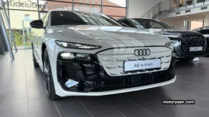 2026 Audi A6 Sportback front three-quarter view with sculpted body lines