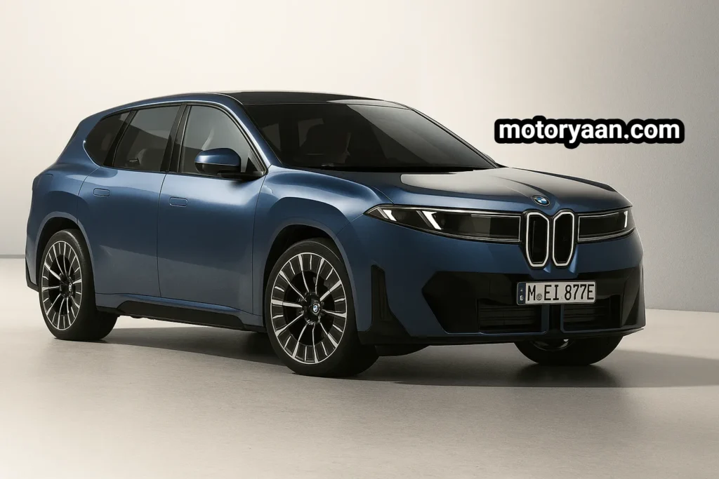 BMW iX3 Neue Klasse First Drive front and side profile showing sharp body lines and sporty EV stance