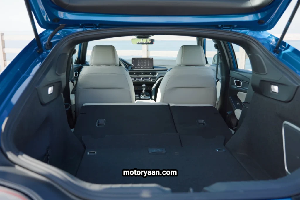 2026 Acura Integra A-Spec Tech boot space with rear seats folded