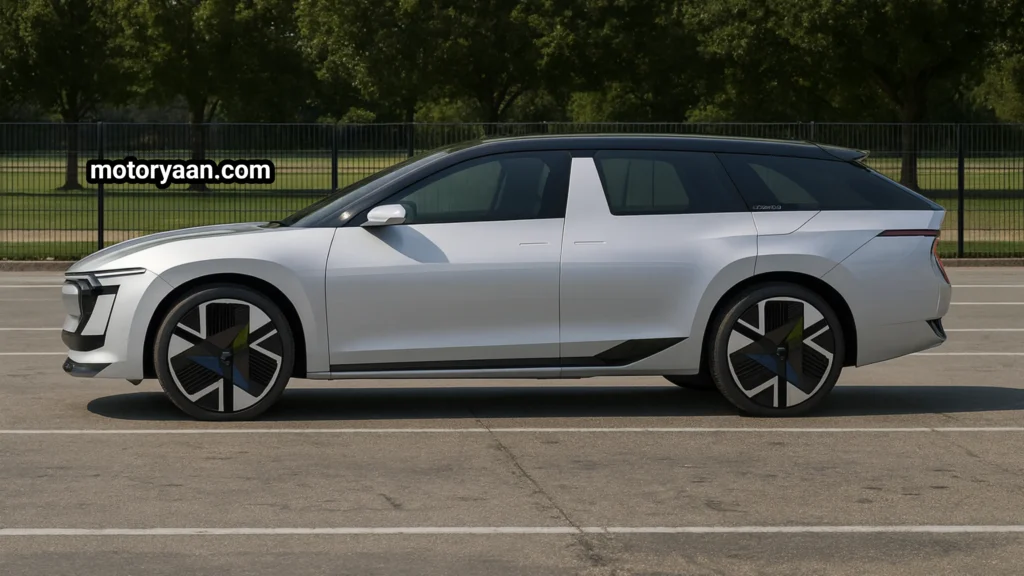 Skoda Vision O Review side profile showing sleek and elegant design