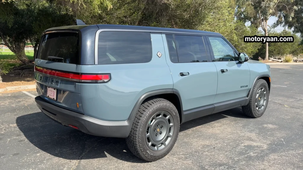 2026 Rivian R1S Quad Motor Review rear and side profile exterior view