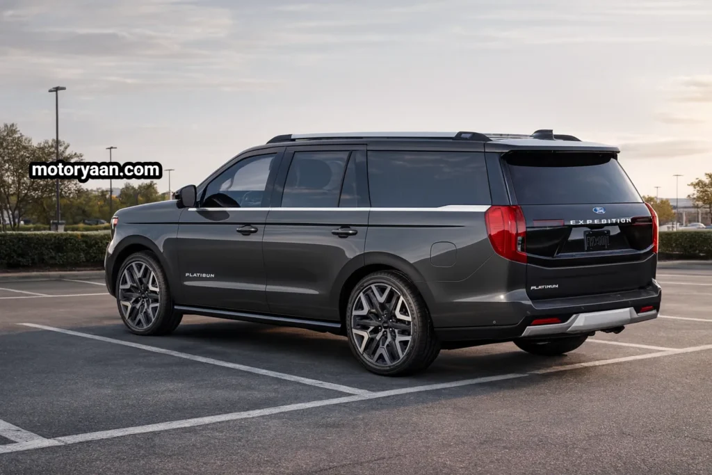 2025 Ford Expedition Max Platinum side and rear profile view